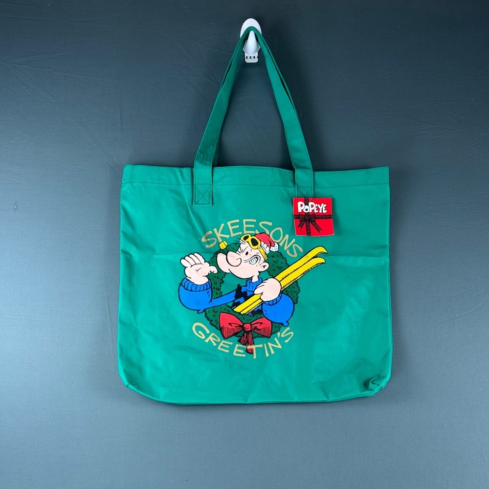 Popeye “Skeesons Greetins” Green Tote Bag